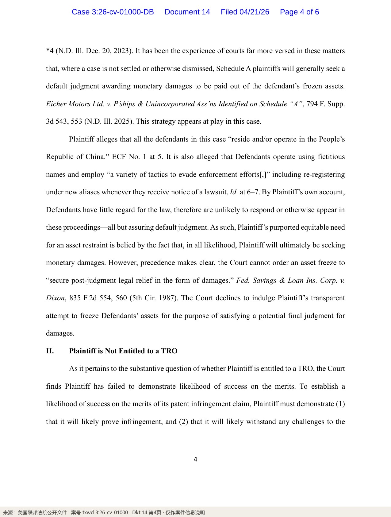 D_14_Order_on_Motion_for_TRO_p4_标注