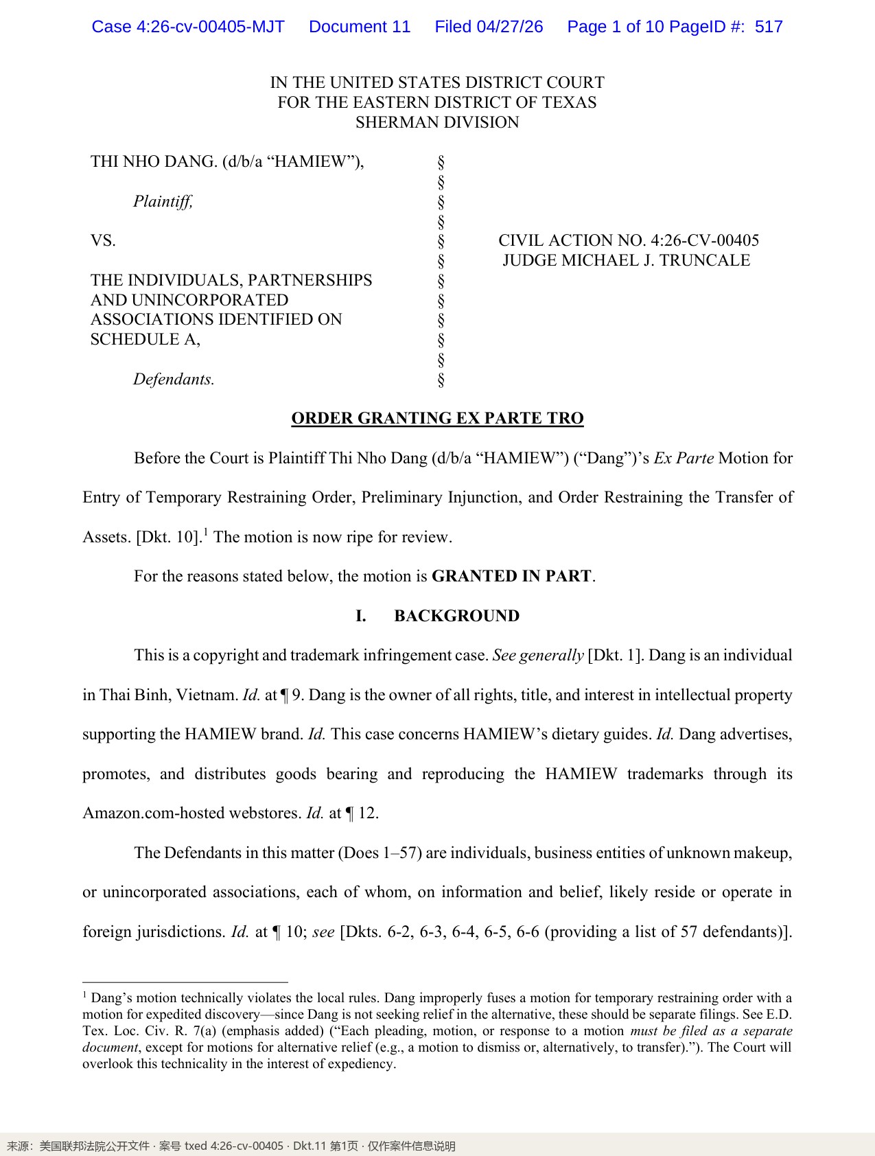 C_11_Order_on_Motion_for_TRO_p1_标注