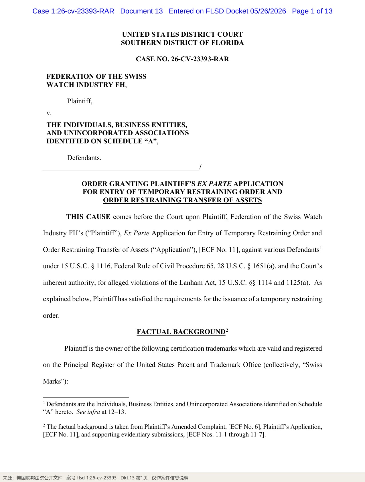 D_13_Order_on_Ex_Parte_Motion_p1_标注
